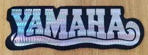 Yamaha Motorcycle DECAL Block 1970s Iridescent Logo RETRO AND NOS Turning back the clock big time with this adhesive decal. Relic measures approx 2.25 in x 6.75 in