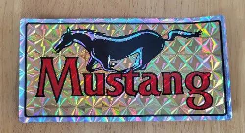 Ford Mustang Iridescent 1970s DECAL Bumper Sticker Vintage N.O.S. Turning back the clock big time with this adhesive decal Relic measures 3 inch in width by 6 inches