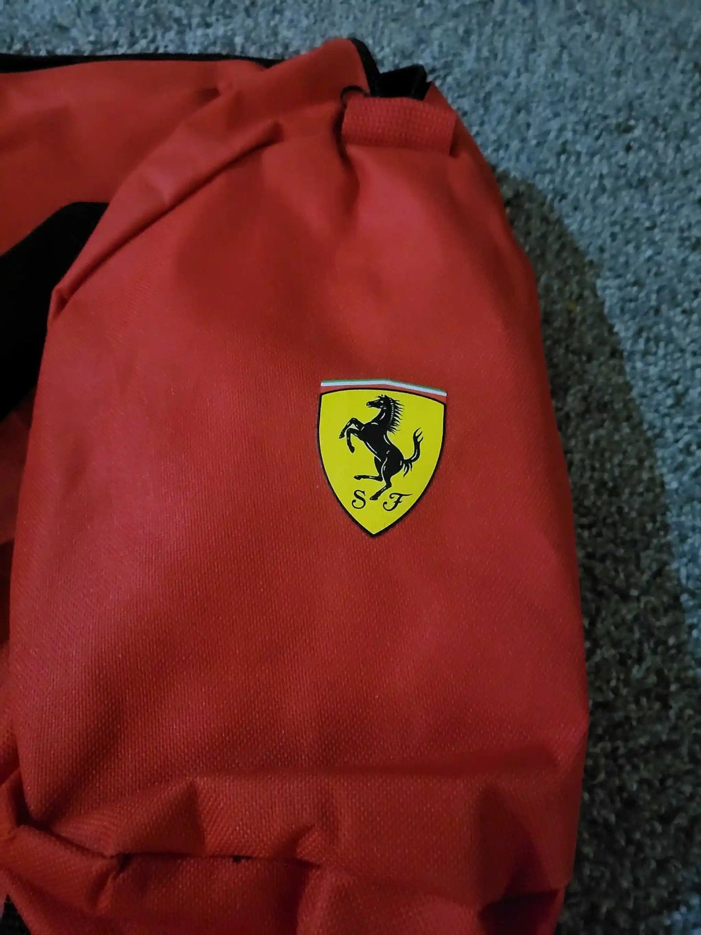 Ferrari Duffle Bag New Ferrari Fragrance with Logo Tags EXC Accessories Relic has been stored away safely for decades and measures approximately 20 in (long) x 10 in