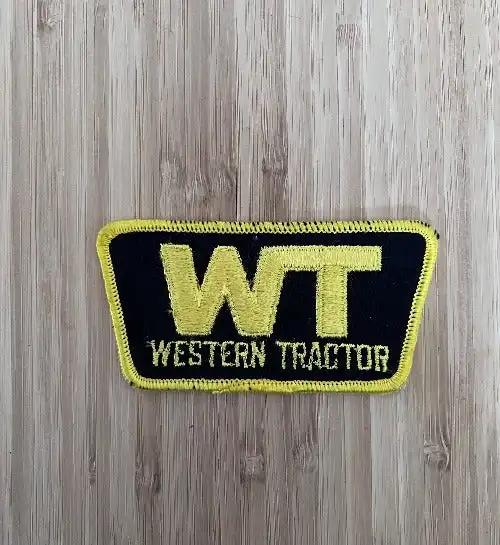 Western Tractor Vintage Patch Farm New Old Stock Item in Mint Condition relic has been stored for decades and measures 2 inches in width by 4 inches in length