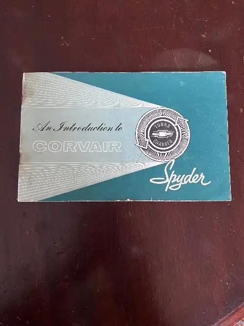 1964 Chevrolet Corvair multi Item package Owners Manual Brochures Sales Receipts and more Vintage NOS Items Relic has been safely stored for decades and shows normal
