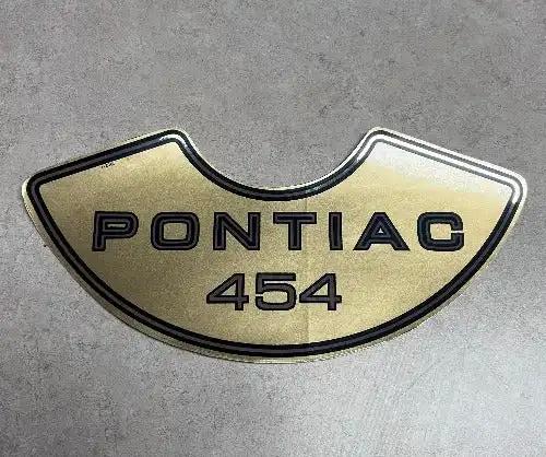 Pontiac 454 1970 Air Cleaner Gold Metallic Decal