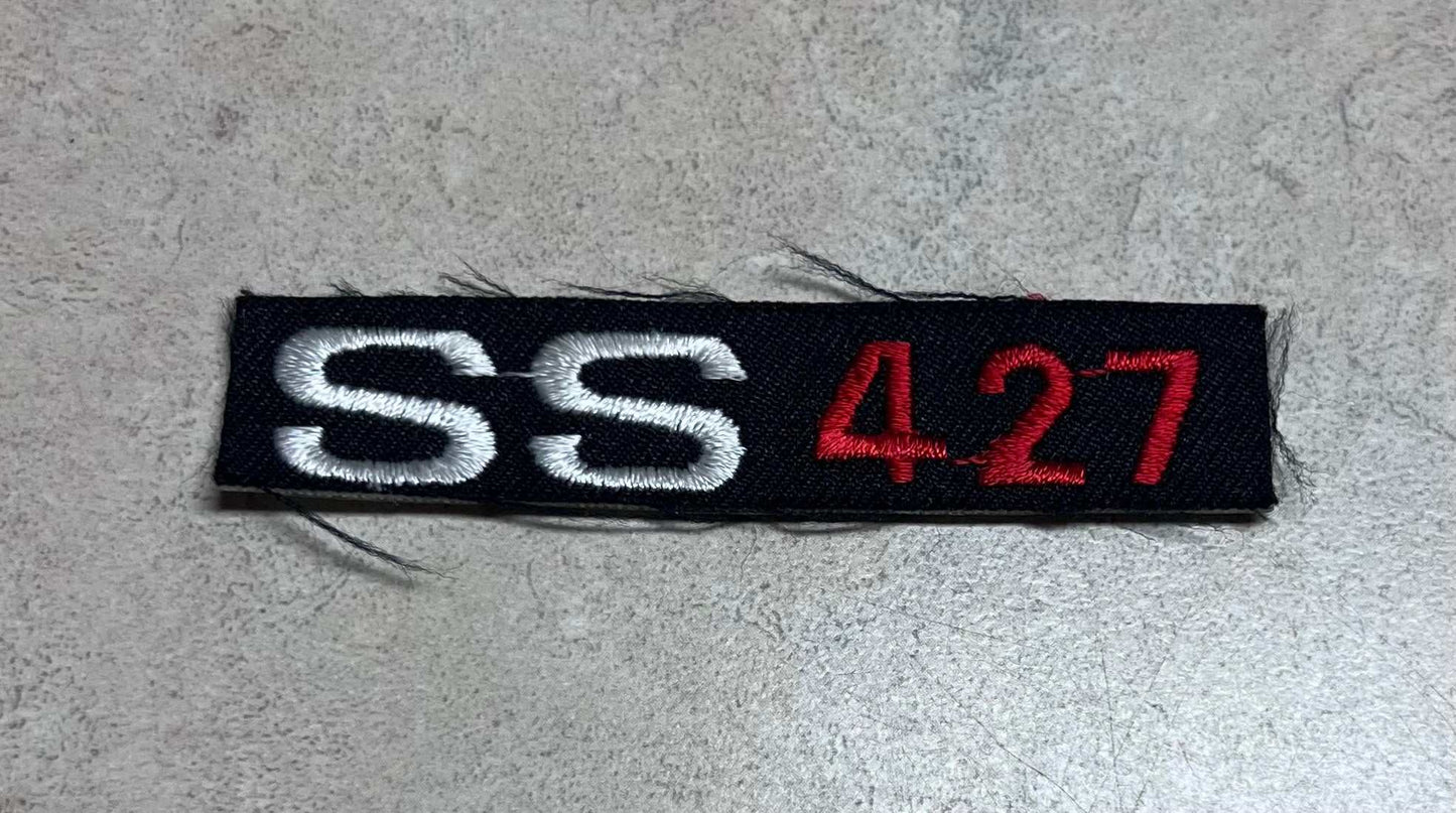 SS 427 Chevelle Impala Patch Auto New Old Stock Excellent Condition Relic has been safely stored away for decades and measures approximately .75 x 3 inches