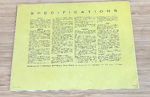 1957 MERCURY The Big M Brochure