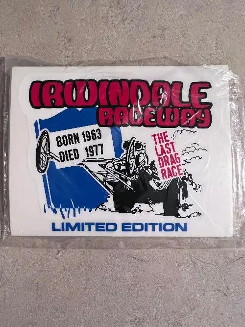 Irwindale Raceway The Last Drag Race Original Window Decal