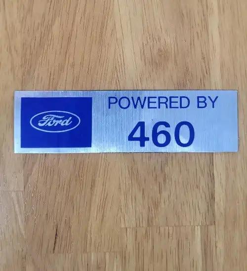 FORD BOSS POWERED BY 460 Valve Cover DECAL Metallic OFFICIALLY LICENSE is an adhesive decal This relic measures 1.25 inches by 4.5 inch oval Other Ford, Boss, Shelby