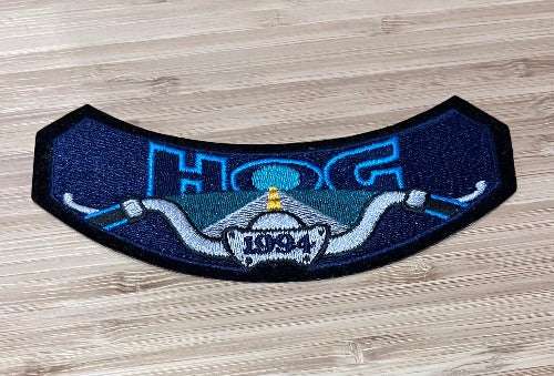 HARLEY DAVIDSON HOG PATCH for the 1994 year measures approximately 6 x 2 inches, detailed stitching and in mint condition. A great item for the HOG member. Collect