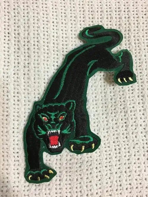 BLACK PANTHER PATCH ANIMALS MINT EXC RETRO ITEM great design and retro style. The item measures approximately 6.5 inches x 3 inches. Sew on application. you choose