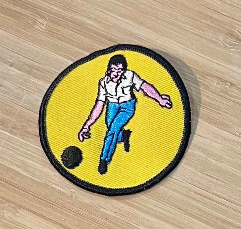 Bowling Bowler Fun Nostalgic Vintage Patch Sport NOS EXC Teams League Relic has been safely stored away safely for decades and measures approximately a 3 inch circle