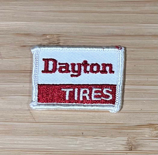 Dayton Tires Vintage Patch New Old Stock Original Condition Rare Item Relic has been stored safely away for decades and measures approximately 1.5 x 2 inches