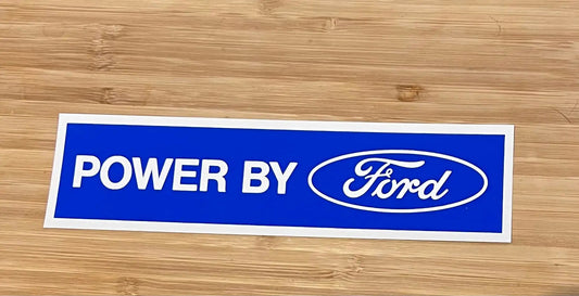 Power By Ford Decal White Blue Mustang 1965-1973 Valve Cover N.O.S. Relic has been stored away safely for decades and measures approximately 2 inches x 7.75 inches