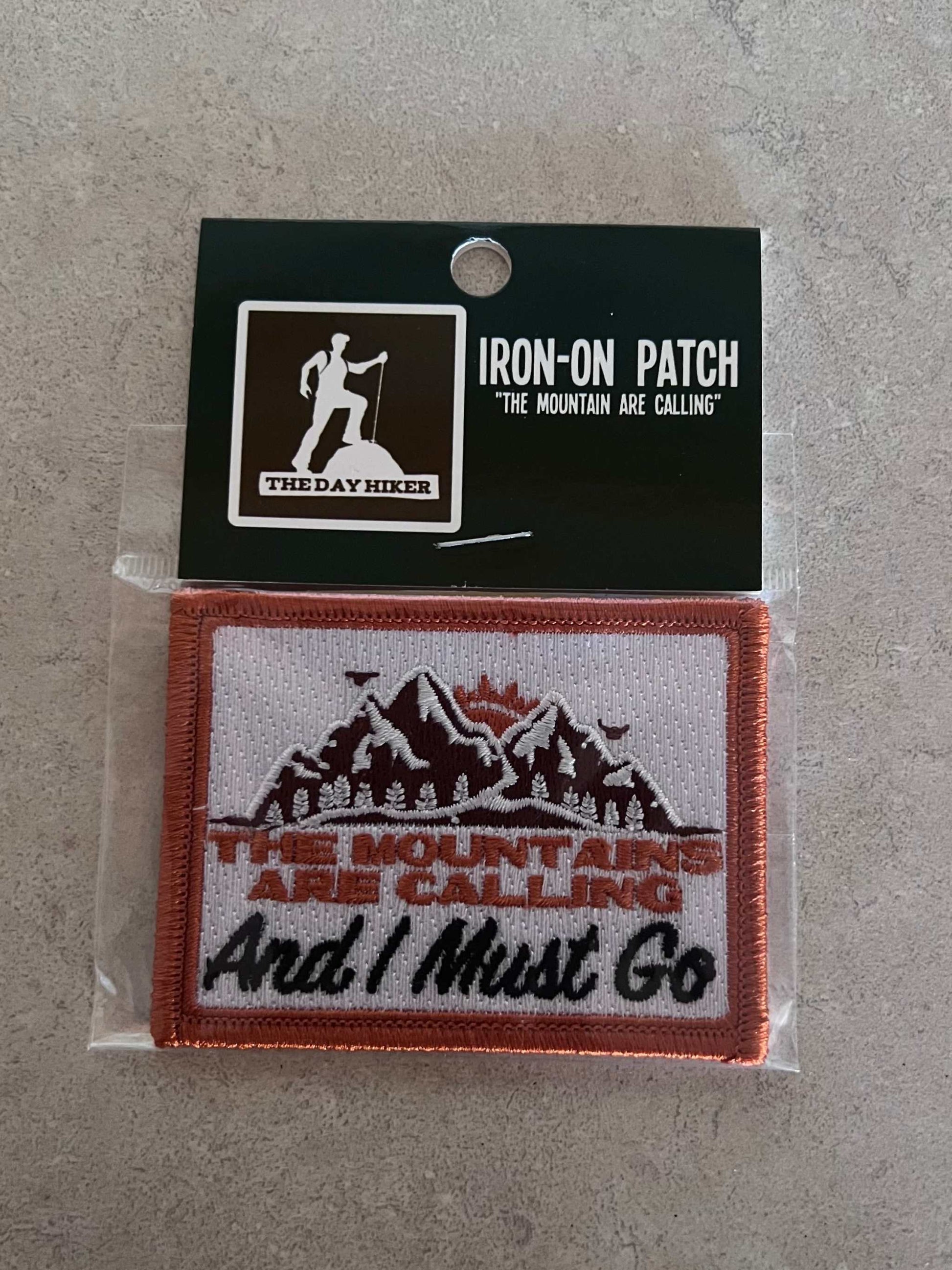 The Mountains Are Calling and I Must Go Patch in Packaging Sport Nature New Fun EXC Relic has been recently added to our portfolio and uniquely measures approx 2.25