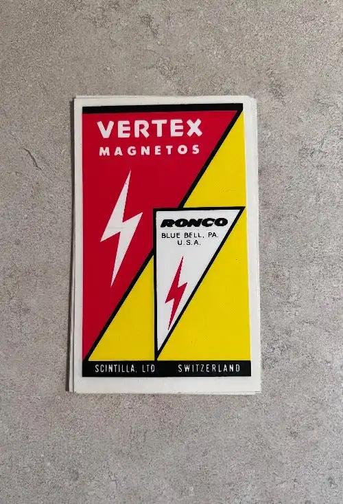 Vertex Magnetos Ignitor Distributors Parts 1964 Decal
