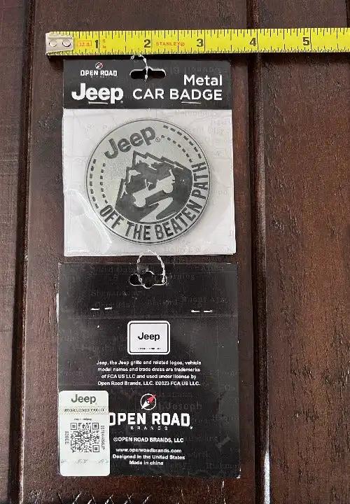 Jeep Off The Beaten Path Metal Badge Emblem