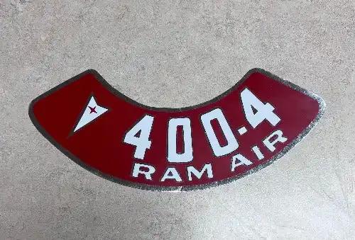 Pontiac 400 4 Ram Air 1950-1970s Decal