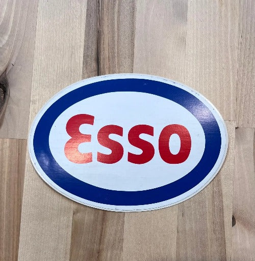 Esso Petro Oil Racing 4 x 6 inch Decal Panel Fender New Old Stock Item Relic has been stored safely away for decades and measures approx 4.25 inch x 6 inches