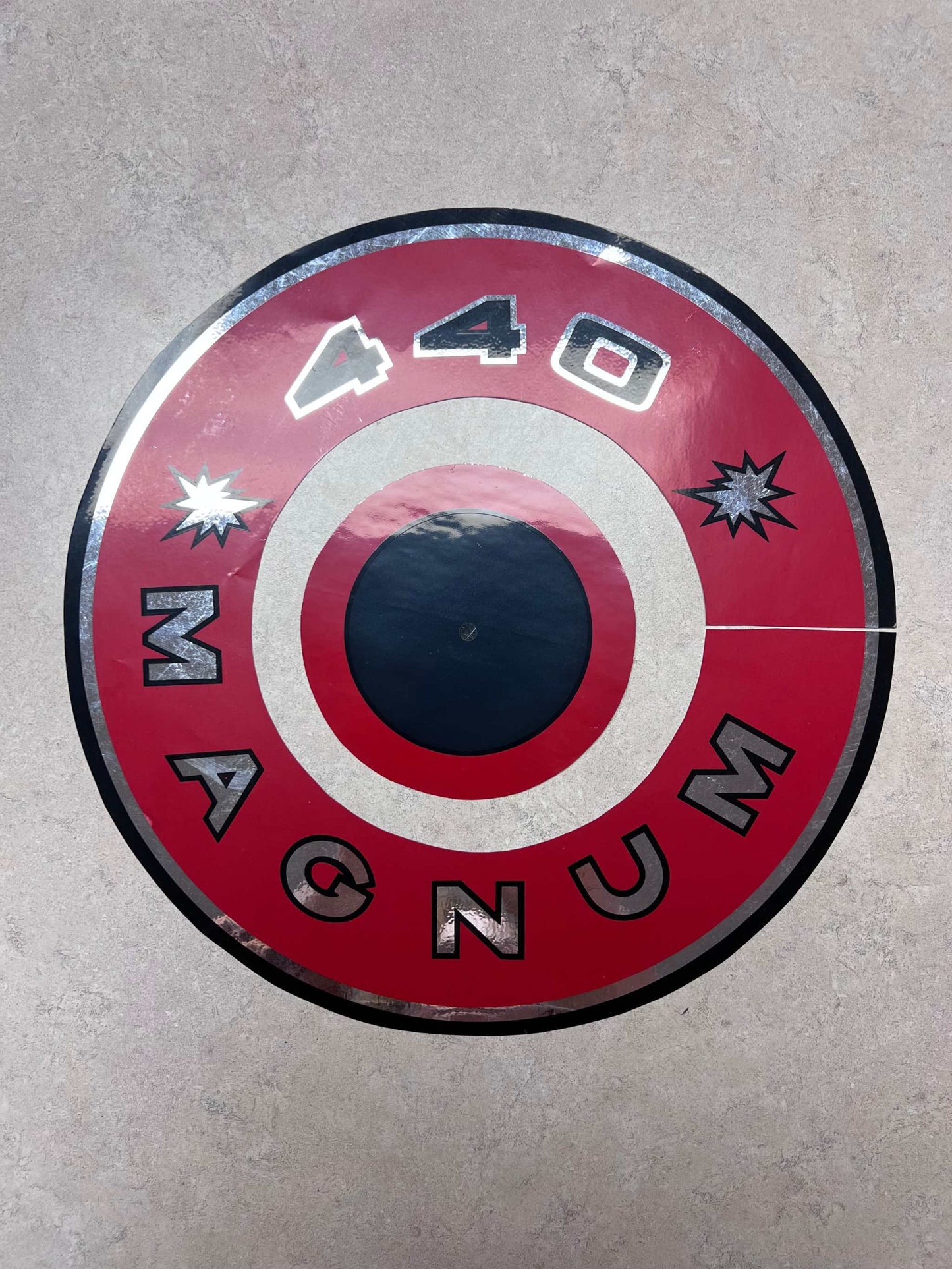 1966-70 Magnum 440 Red Air Cleaner Decal N.O.S. EXC Restoration Relic has been safely stored away for decades and measures approximately 11 inch circle