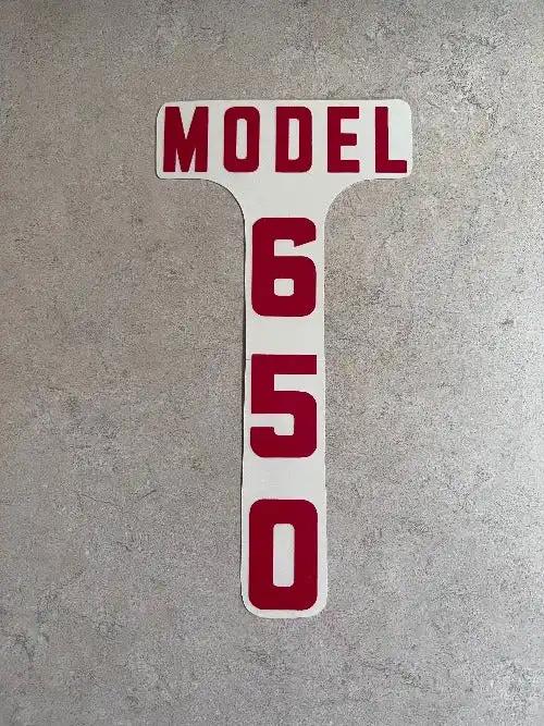 Ford Tractor Model 650 Hood Decal Pair