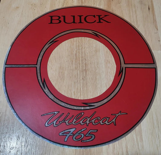 Buick 1964-66 10 Inch Wildcat 465 Air Cleaner Red Silver Decal New Old Stock Relic has been safely stored away for decades and measures approximately 10 inch circle