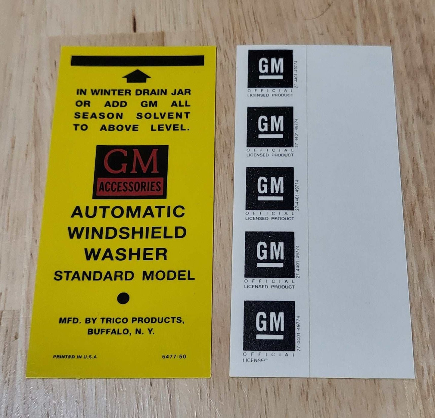 Buick GM 1950-60 Auto Windshield Washer Bracket Standard Model Decal Relic has been safely stored away for decades and measures approximately 2inches x 4 inches