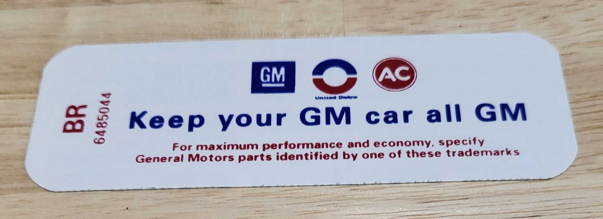 Buick GM 1969 GS 350 400 Decal Keep Your GM All GM New Old Stock EXC Relic has been safely stored away for decades and measures approximately 1.5 inch x 4.5 inches