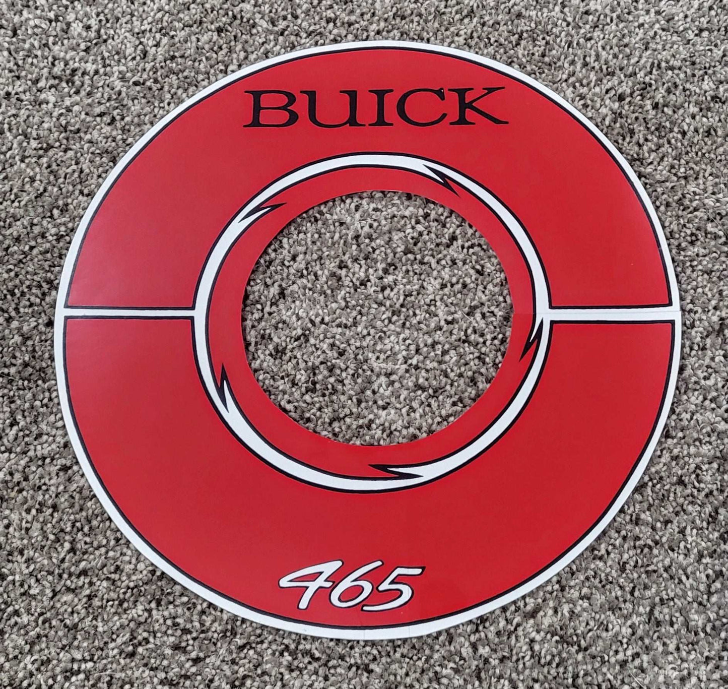 Buick 1964-66 465 Air Cleaner 10 inch Clear Decal New Old Stock Excellent Relic has been safely stored away for decades and measures approximately 10 inch circle