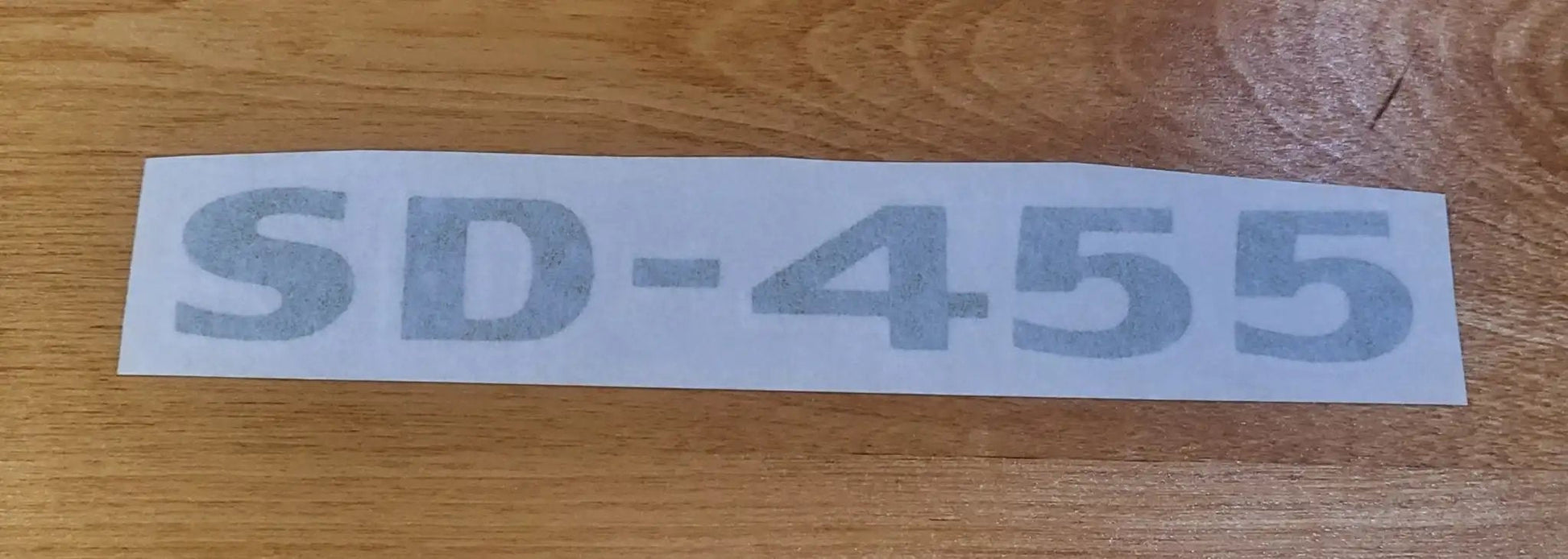 1973 Pontiac SD 455 Hood Scoop Dark Green Decal EXC Condition Restoration. Relic has been stored safely away for decades and measures approx .75 in wide x 6 in