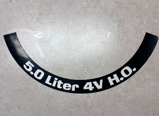 Ford 1983 Mustang GT GLX 5 0 Liter 4V HO Air Cleaner 2 Piece Decal EXC NOS Relic has been stored away safely for decades and measures 1.5 inches in width by 17 inch