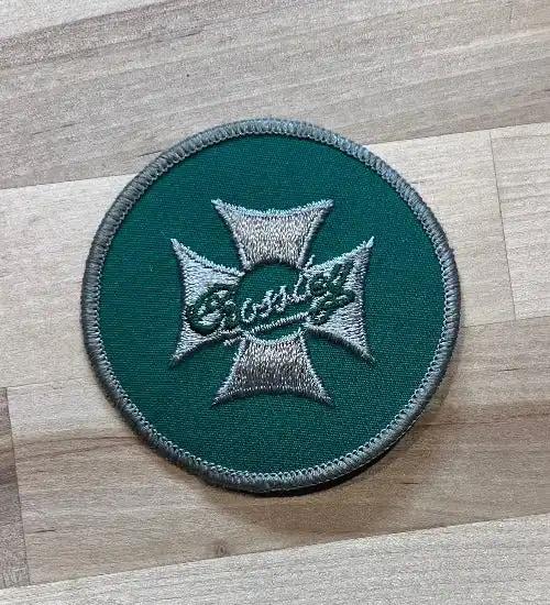 Vintage Crossley British Auto Patch BM New Old Stock Mint Condition Item Relic has been safely stored away for decades and measures approx a 3 inch circle EXC
