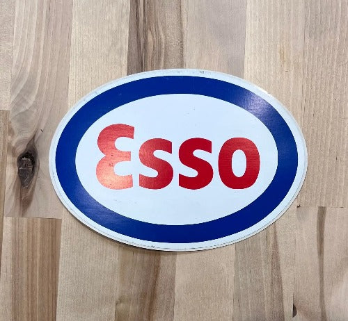 Esso Petro Oil Racing 5 x 7 inch Decal Panel Fender New Old Stock Item Relic has been safely stored away for decades and measures as stated 5 in x 7 in Also Man Cave