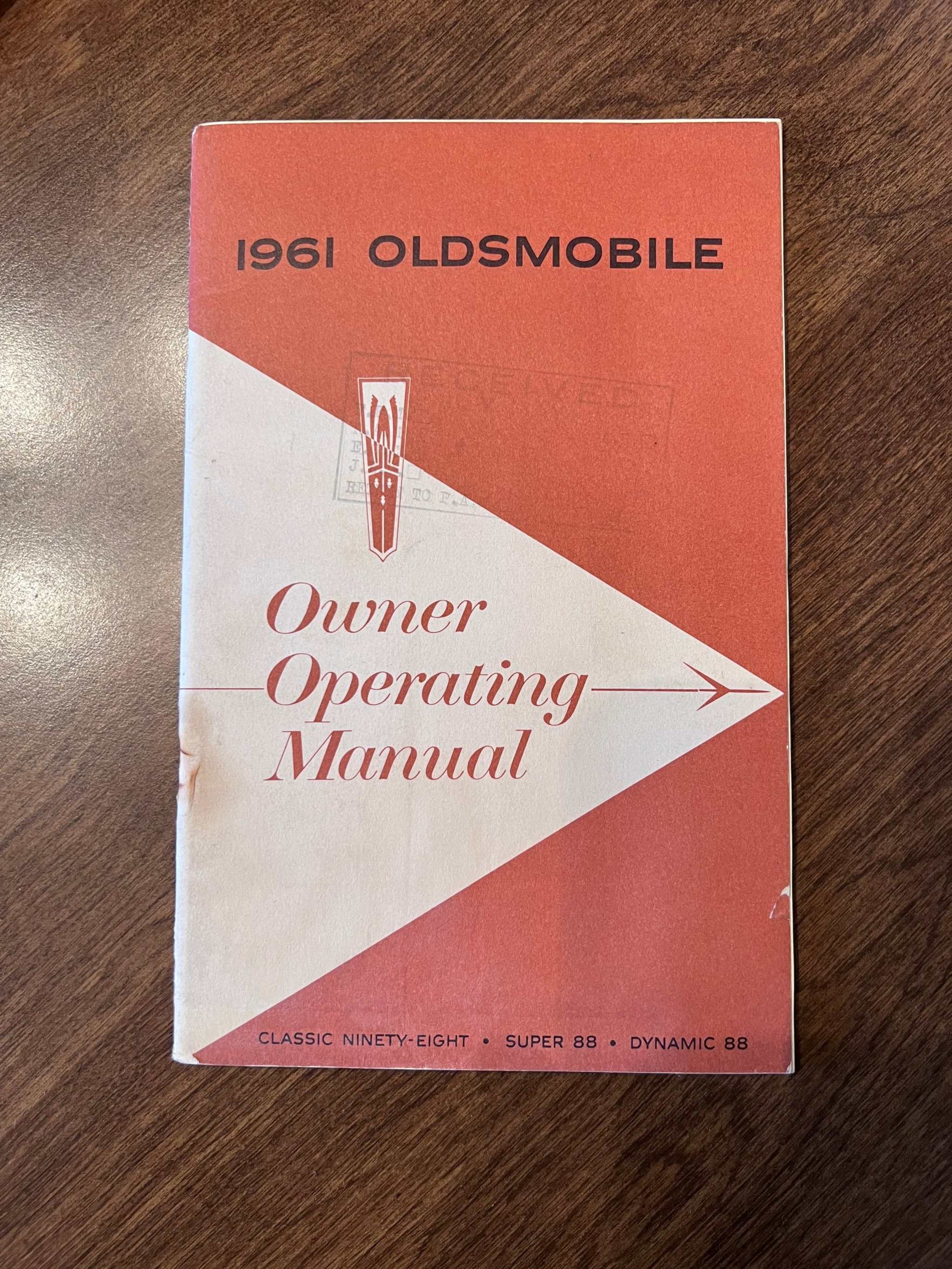 1961 Oldsmobile Vintage Owners Operating Manual Brochure NOS Condition Relic has been safely stored away for decades and all info Classic Ninety Eight Super 88 Dynamic