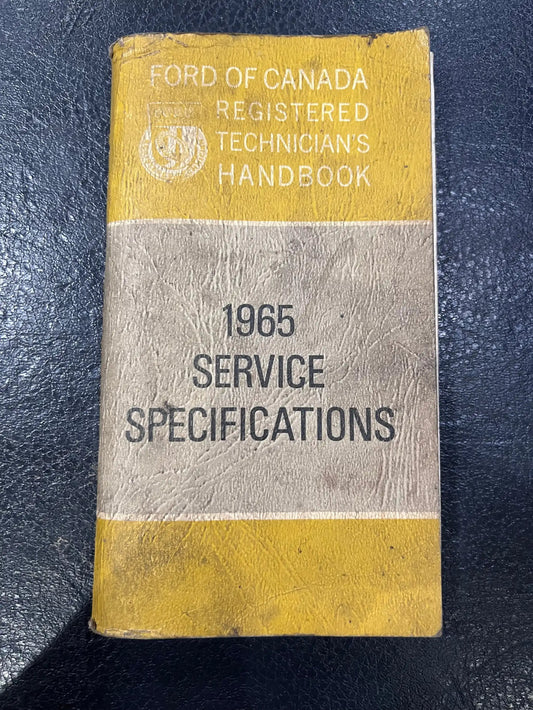 1965 Original Ford of Canada Technicians Handbook Service Specs Vintage NOS Relic has been safely stored away for decades and is in good new old stock condition