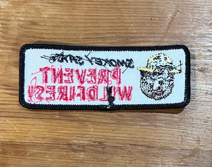 Smokey Says Prevent Wildfires Vintage Patch NOS Nature and Wildlife Relic has been safely stored away for decades and measures approx 1.5 inches x 4 inches in