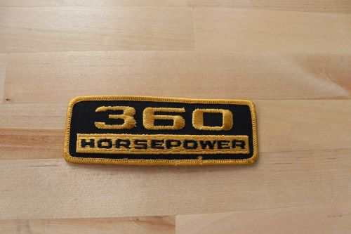 360 HORSEPOWER patch This relic has been stored for decades and measures 2 in width by 5 in length. You will be very happy with the detail and add to your collection