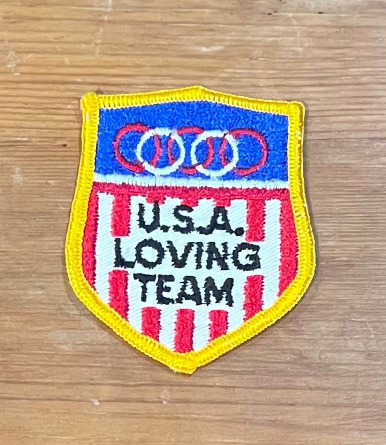 USA Loving Team Olympic Design Shield Vintage Patriotic Patch
