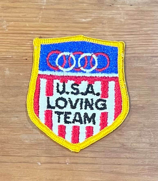 USA Loving Team Olympic Design Shield Vintage Patriotic Patch