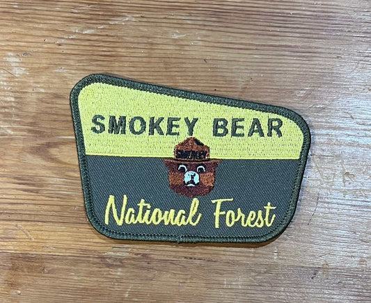 Smokey Bear National Forest Vintage Patch NOS Nature Outdoor Wildlife Relic has been safely stored away for decades and measures approx 3 inches x 4.5 inches