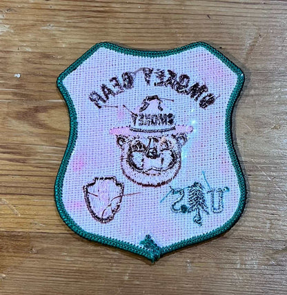 Smokey Bear US National Parks Service Vintage Patch NOS Nature Wildlife Relic has been safely stored away for decades and measures approx 3 inches x 3.5 inch shield