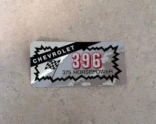 Chevrolet 396 375 Horsepower Cross Flag Decal