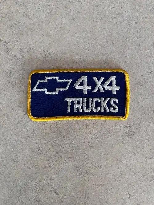 Vintage Chevy 4X4 Trucks Gold Border Patch