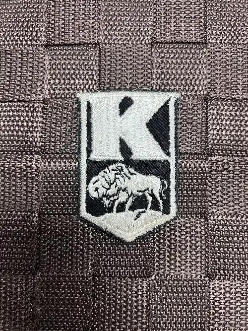 Vintage Kaiser K Frazer Buffalo Shield Badge Patch White New Old Stock Item Great Item for Hat Shirt or Jacket. Relic has been stored away safely for decade