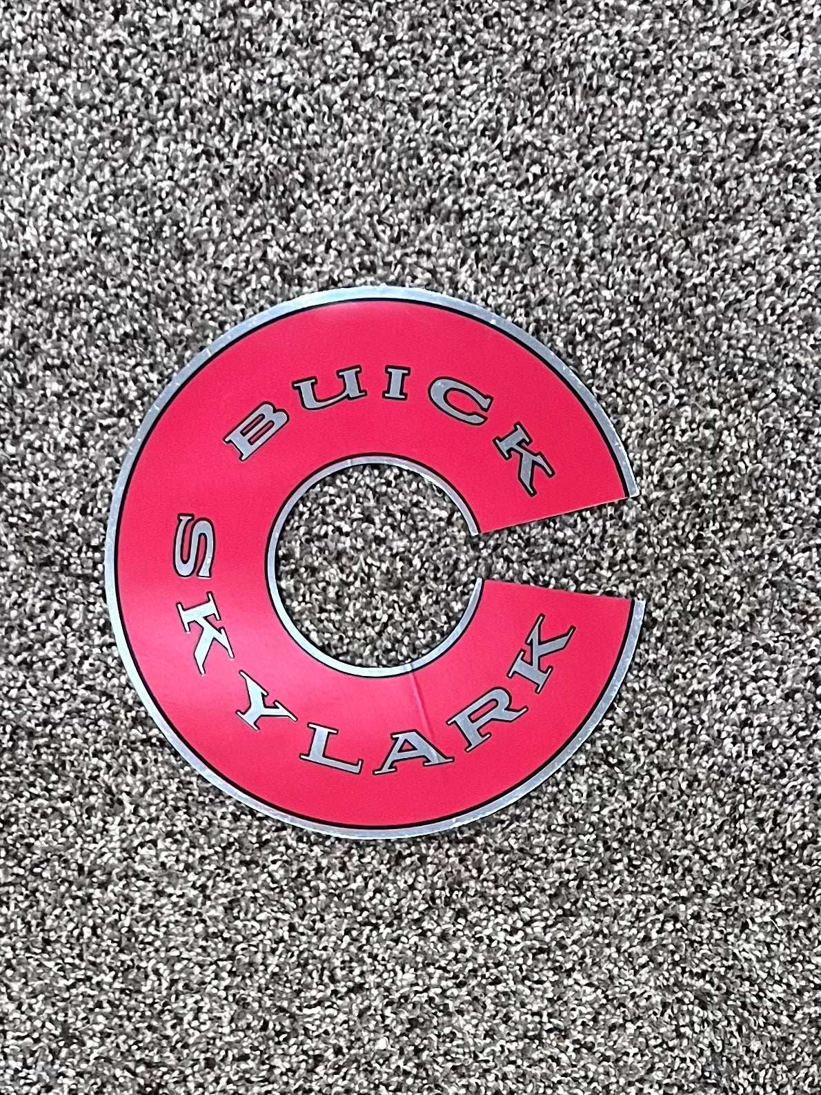 Buick Skylark 1962-63 7 inch Air Cleaner Silver Decal New Old Stock EXC Relic has been safely stored away for decades and measures approximately 7 inches circle