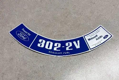 Ford 302 2V Regular Fuel Decal