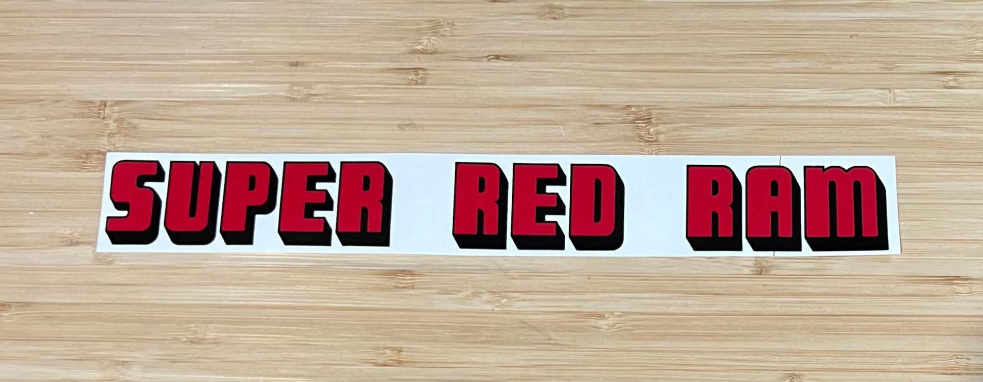 Dodge 1955-59 Super Red Ram Pickup Truck Valve Cover Decal EXC NOS Restoration relic has been stored away safely for decades and measures approximately 1.75 inches