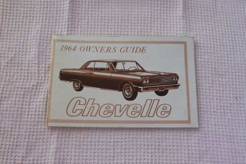1964 CHEVELLE Owners Guide Manual Brochure Vintage NOS Item Operating Instructions