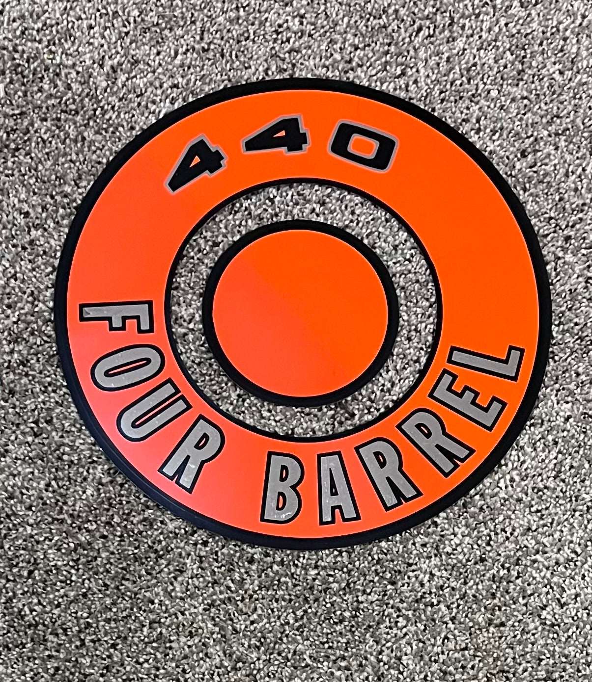 Dodge Plymouth 1966-71 440 Four Barrel Orange Air Cleaner Decal EXC 2 PC Relic has been stored away safely for decades and measures 2.5 inch in width x 10.5 inches