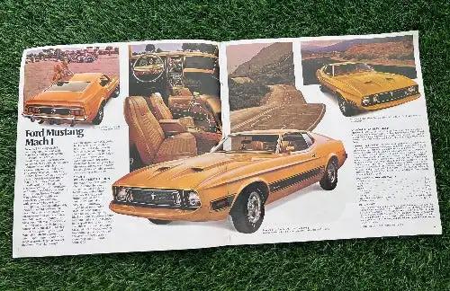 1973 FORD MUSTANG SALES BROCHURE ORIGINAL VINTAGE NOSFORD MUSTANG '73 ORIGINAL BROCHURE VINTAGE MINT NEW OLD STOCK. 17 PAGES FRONT TO BACK OF DETAILED A MUST OWNER