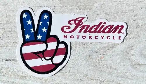 Indian Motorcycle American Peace Sign Decal