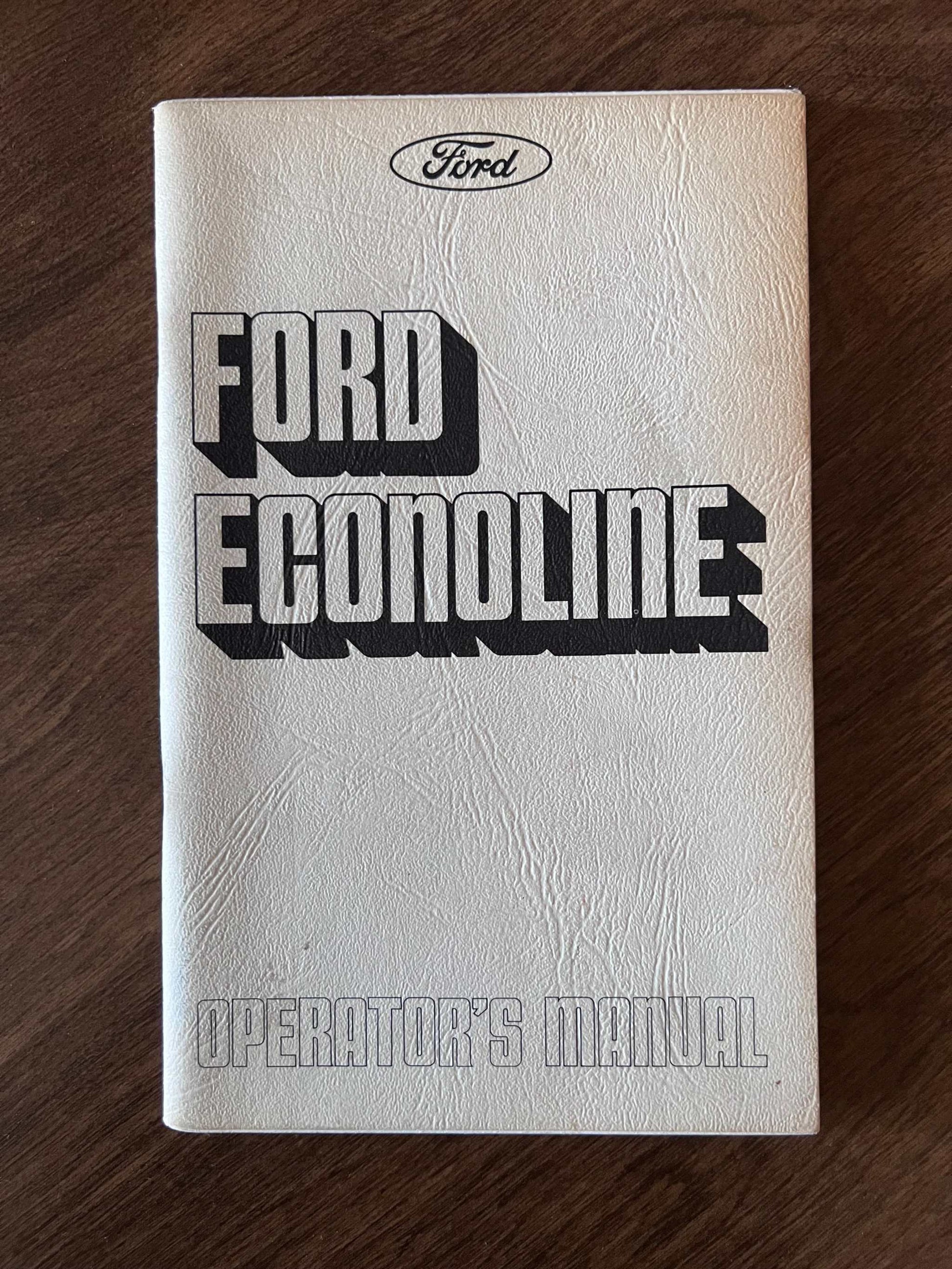 1975 Ford Econoline Vintage Owners Manual Brochure NOS Condition EXC Relic has been safely stored away for decades and all Econoline Van info by Ford Motor Company