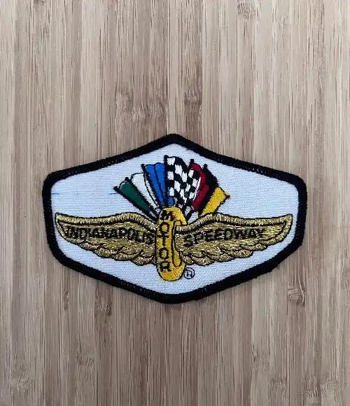 Indianapolis Motor Speedway Vintage Glitter Patch New Old Stock Item Last One Relic has been safely stored away for decades and measures 3 in x 4.5 inches uniquely